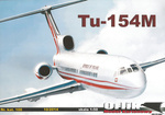 Model kartonowy Orlik 100 Samolot Tupolew Tu-154M model kartonowy druk offsetowy