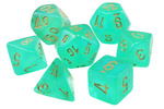 Kości zestaw RPG Chessex Borealis Light Green/Gold