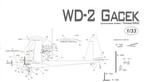  Model kartonowy GPM-MS-01 WD-II Gacek samolot amatorski