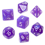 Komplet kości RPG Kamienie Księżycowe Ametyst