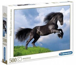 Puzzle 500 Fryzyjski Czarny Koń  (Clementoni)