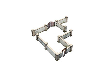 Micro Art H00134 WW2 Normandy Wall with Gate High (28 mm) - wysoki mur z bramą