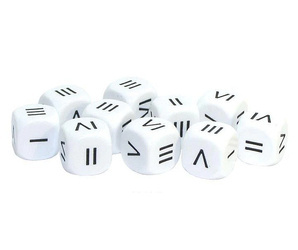 Hail Caesar / SPQR zestaw kości rzymskich D6 White Roman Numeral (Warlord)
