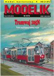 Modelik 9/14 Tramwaj 105N model kartonowy do sklejenia