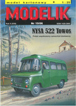 Modelik 19/06 Nysa 522 Towos model kartonowy do sklejenia