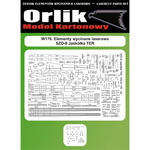  Orlik W176 Elementy wycinane laserowo do modelu kartonowego Orli A176 SZD-8 Jaskółka ter