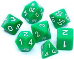Kości zestaw RPG matowe Zielone (Rebel)