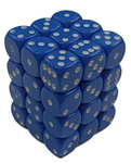 Kości 36xD6 Chessex 25806 matowe niebieskie / białe oczka