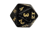 Kość K20 Spindown Licznik życia MTG Mana White / Czarno-zółta