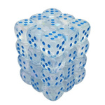 Kości 36xD6 Chessex 27981 Borealis Sopel lodu / niebieskie oczka
