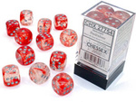 Kości 12xD6 Chessex 27754 Borealis fiolet / białe oczka