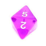 Kość Kryształ K8 - Fioletowa