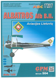 GPM 504 Albatros AIB B.II. lotnictwo litewskie model kartonowy do sklejenia