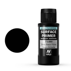 Farba Vallejo 73660 Surface Primer Gloss(Połysk) Black