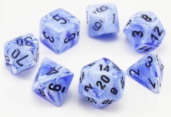 Kości zestaw RPG Chessex 30029 Vortex Snow Blue w/Black