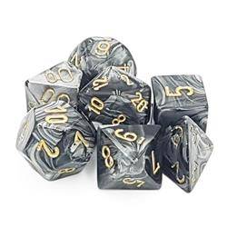 Kości zestaw RPG Chessex Lustrus Black/Gold