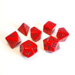 Kości zestaw RPG Chessex Opaque Orange/Black