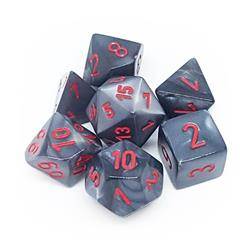 Kości zestaw RPG Chessex Velvet Black/Red