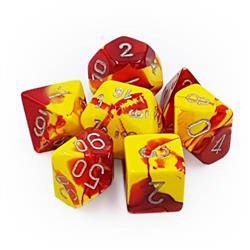 Kości zestaw RPG Gemini Red Yellow Chessex