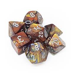 Kości zestaw RPG Lustrus Gold Silver Chessex