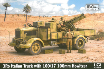 Model do sklejenia IBG 72098 3Ro Italian Truck 100/17 100mm Howitzer