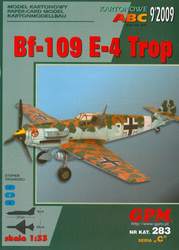 Model kartonowy GPM 283 Bf 109E-4/Trop