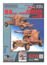 Model kartonowy GPM 483 88mm Flak 18 armata przeciwlotnicza