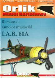 Model kartonowy Orlik 006 Samolot IAR 80