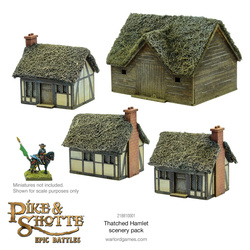 Pike&Shotte Epic Battles Thatched Hamlet Scenery Pack - mała wioska ze strzechą