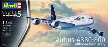 Revell 03872 Samolot Airbus A380-800 Lufthansa New Livery