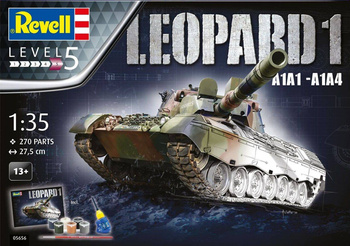 Revell 05656 Czołg Leopard 1 A1A1-A1A4 - zestaw z farbami i klejem