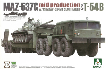 Takom 5013 MAZ-537G w/ Semitrailer + T-54B