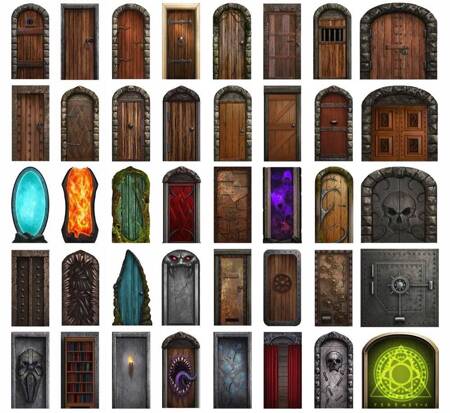 Big Box of Dungeon Doors + Three-Wizard Conundrum