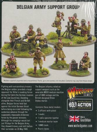 Bolt Action Belgian Army Support Group