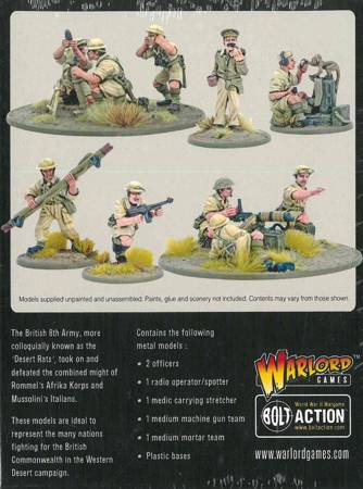 Bolt Action British 8th Army Support Group