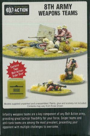 Bolt Action British 8th Army Weapons Teams