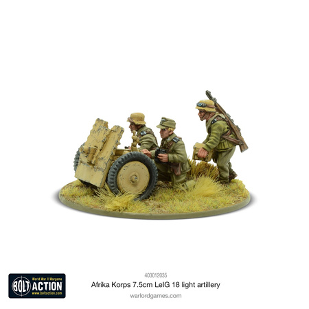 Bolt Action German Afrika Korps 7.5cm LeIG 18 Light Artillery