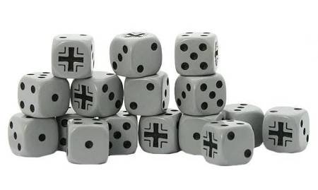 Bolt Action German Balkenkreuz D6 Dice pack kości