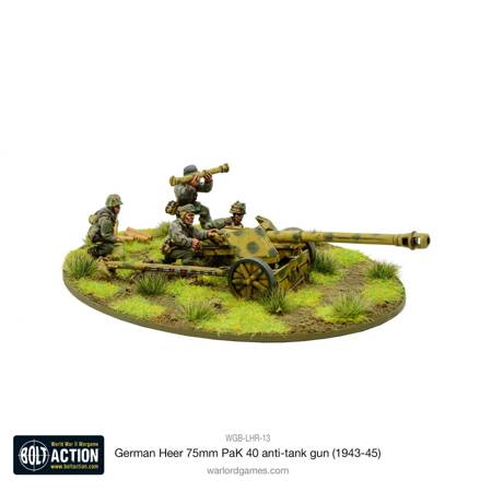 Bolt Action German Heer 75mm Pak 40 Anti-Tank Gun (1943-45)