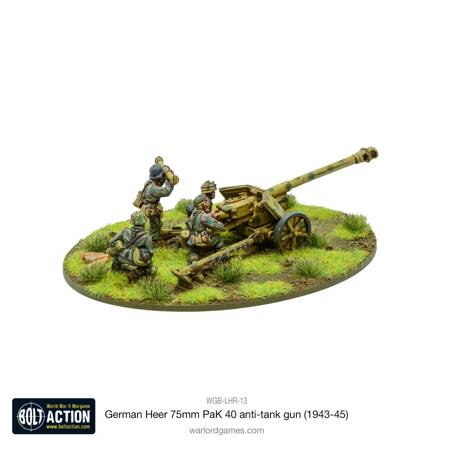 Bolt Action German Heer 75mm Pak 40 Anti-Tank Gun (1943-45)