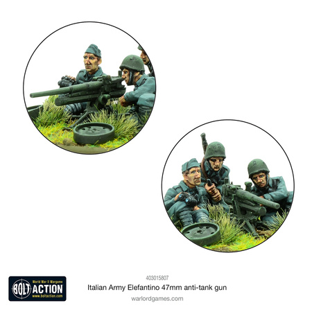 Bolt Action Italian Army Elefantino 47mm Anti-Tank Gun