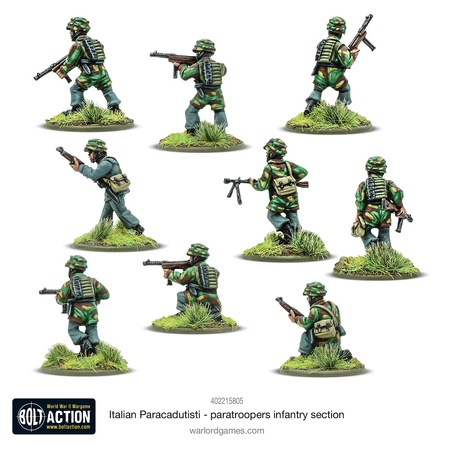 Bolt Action Italian Army Paracadutisti Paratrooper Infantry Section