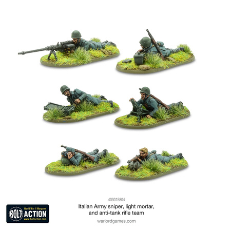 Bolt Action Italian Army Sniper, Light Mortar and Anti-tank Rifle Teams