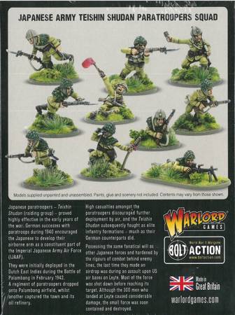 Bolt Action Japanese Teishin Shudan Paratrooper Squad