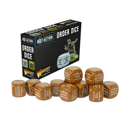 Bolt Action Order Dice - Brown - kości rozkazów