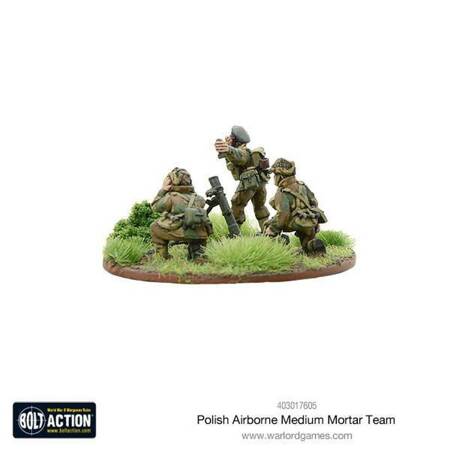 Bolt Action Polish Airborne Medium Mortar team