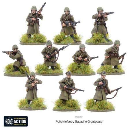 Bolt Action Polish Infantry Squad in greatcoats