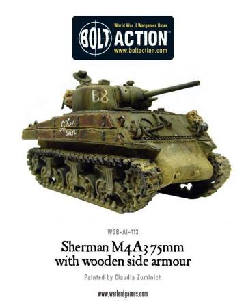 Bolt Action Sherman M4A3 (75mm) with Wooden Armour