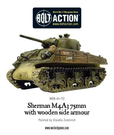 Bolt Action Sherman M4A3 (75mm) with Wooden Armour