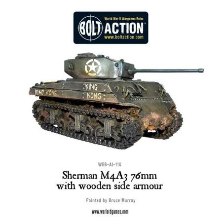 Bolt Action Sherman M4A3 (76mm) with Wooden Armour